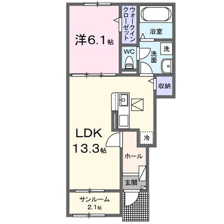 ヒカルサ鳥取浜村Ⅱの物件間取画像